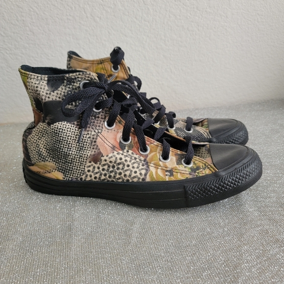 Converse Chuck Taylor 553294F Women's Digital Black Pink Floral Print Size 7.5 - Picture 6 of 6